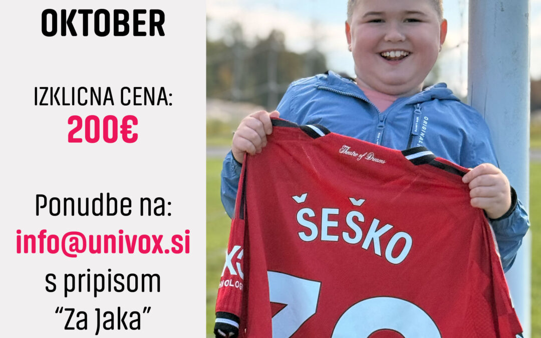 LICITACIJA ZA PODPISAN DRES BENJAMINA ŠEŠKA – ZA JAKA!